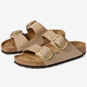 Birkenstock Arizona Big Buckle in Sandcastle Nubuck